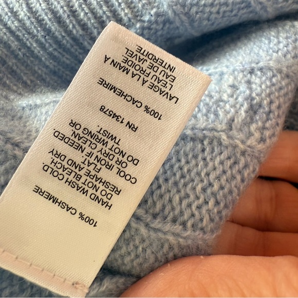 Vineyard Vines Women 100% Cashmere Crewneck Cableknit Sweater XS NEW 1253 - Picture 4 of 4